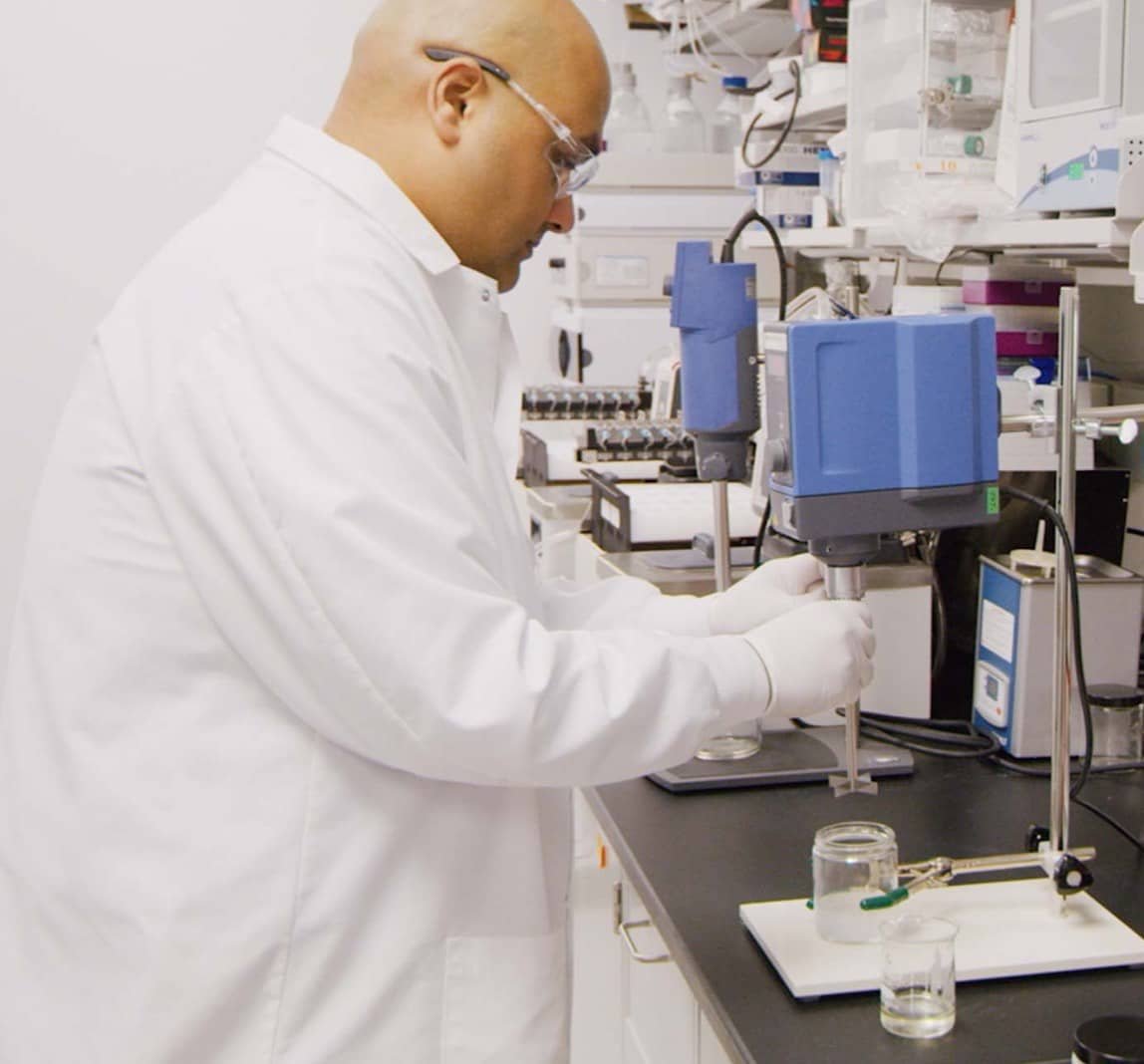 Research scientist working in a lab